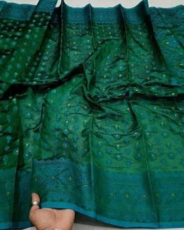 Green Color printed sari